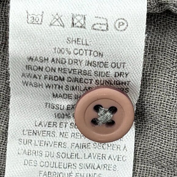 French Connection Crinkle Crepe Tie Front Short Sleeve Shirt Size L - Picture 11 of 13